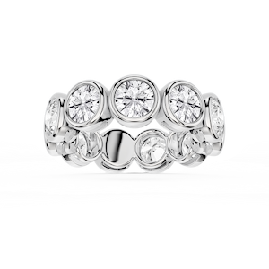 Tess Round Lab Grown Diamond Bezel Eternity Band