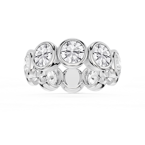Tess Round Lab Grown Diamond Bezel Eternity Band