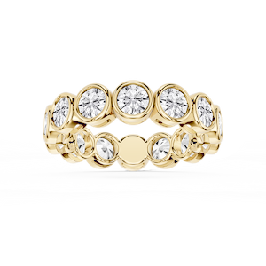 Tess Round Lab Grown Diamond Bezel Eternity Band