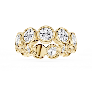 Tess Round Lab Grown Diamond Bezel Eternity Band