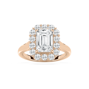 Thea 3 ⁷⁄₈ ctw Emerald Lab Grown Diamond Grand Halo Engagement Ring