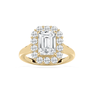 Thea 3 ⁷⁄₈ ctw Emerald Lab Grown Diamond Grand Halo Engagement Ring