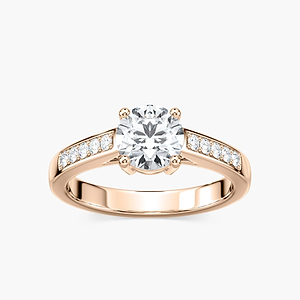 Ashley Lab Grown Diamond Channel Side Stone Engagement Ring