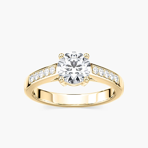 Ashley Lab Grown Diamond Channel Side Stone Engagement Ring