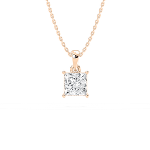 Cushion Lab Grown Diamond Timeless Single Bail Pendant - 18 Inches