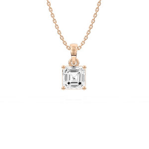 Timeless Square Emerald Solitaire Pendant