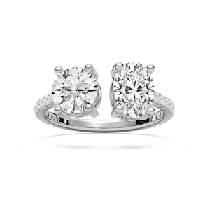 Toi et Moi Open Round and Oval Ring