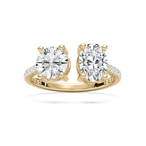 Toi et Moi Open Round and Oval Ring