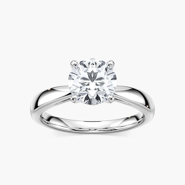 Tracie Lab Grown Diamond Pinched Cathedral Solitaire Engagement Ring