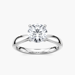 Tracie Lab Grown Diamond Pinched Cathedral Solitaire Engagement Ring