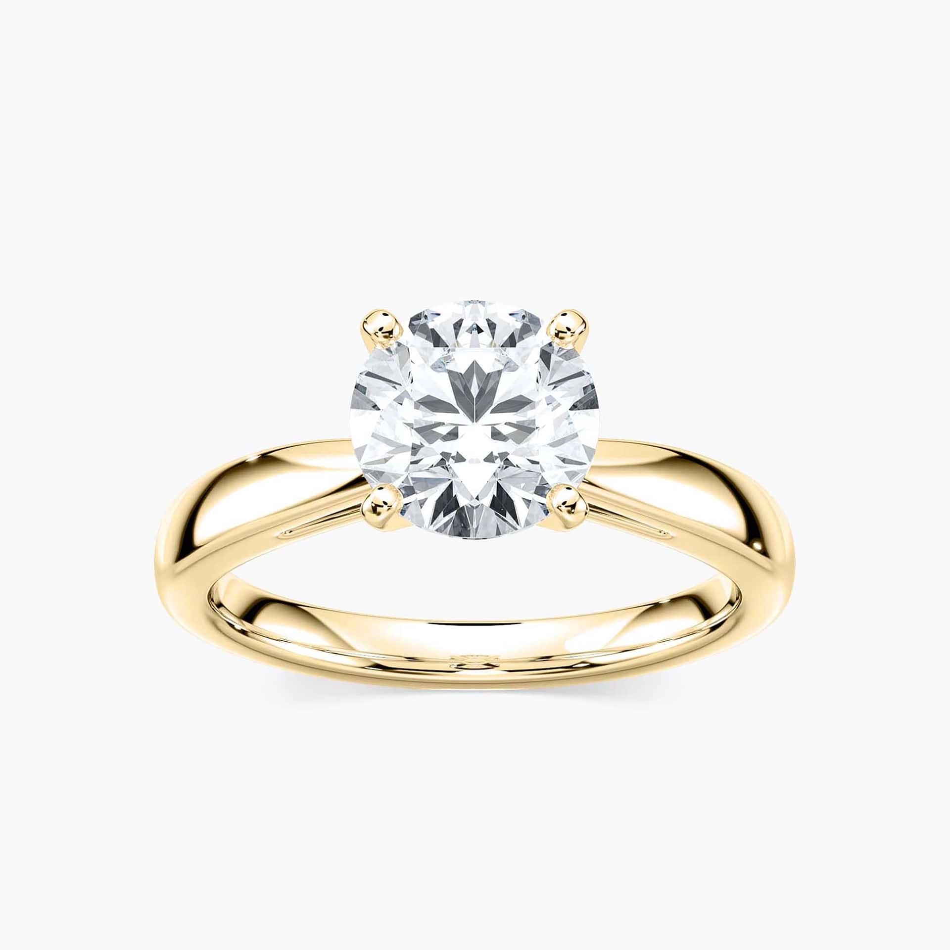 Tracie Lab Grown Diamond Pinched Cathedral Solitaire Engagement Ring