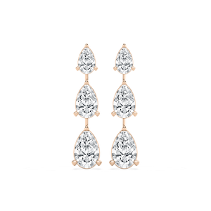 6 ctw Pear Lab Grown Diamond Drop Earrings