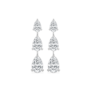 6 ctw Pear Lab Grown Diamond Drop Earrings