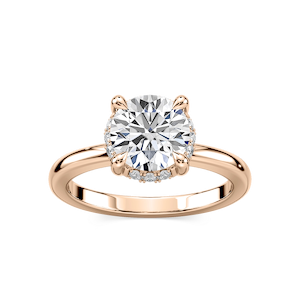 Tula Round Lab Grown Diamond Semi Hidden Halo Engagement Ring
