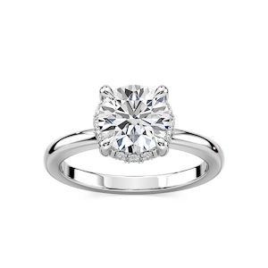 Tula Round Lab Grown Diamond Semi Hidden Halo Engagement Ring