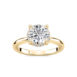 Tula Round Lab Grown Diamond Semi Hidden Halo Engagement Ring