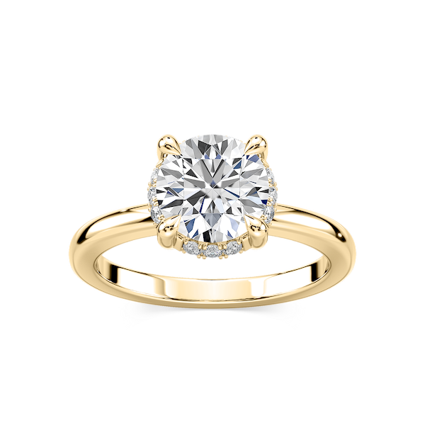 Tula Round Lab Grown Diamond Semi Hidden Halo Engagement Ring