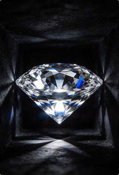 A cut and polished Type IIA MiaDonna lab-grown diamond