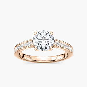 Valery Round Lab Grown Diamond Channel Set Side Stone Engagement Ring