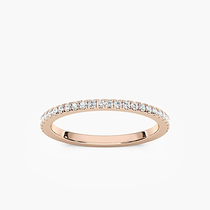 Liv 1/5 ctw Round Lab Grown Diamond Pave Wedding Band