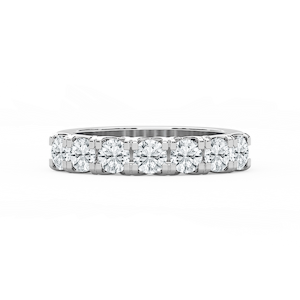 Sarah Round Lab Grown Diamond Seven Stone V Prong Anniversary Band