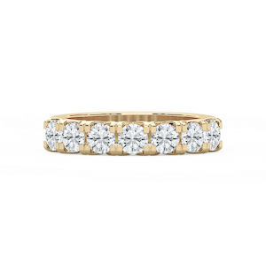 Sarah Round Lab Grown Diamond Seven Stone V Prong Anniversary Band