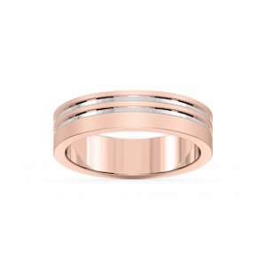 Vale 6.00mm Double Grooves Plain Metal Band