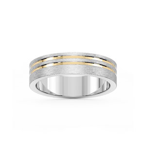 Vale 6.00mm Double Grooves Plain Metal Band