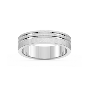 Vale 6.00mm Double Grooves Plain Metal Band