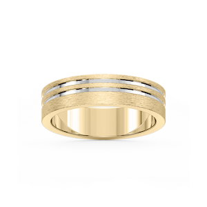 Vale 6.00mm Double Grooves Plain Metal Band