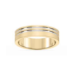 Vale 6.00mm Double Grooves Plain Metal Band