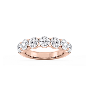 Valerie Round Lab Grown Diamond 7-Stone V-Prong Anniversary Band