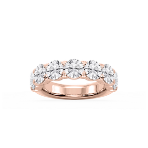 Valerie Round Lab Grown Diamond 7-Stone V-Prong Anniversary Band