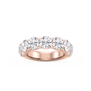 Valerie Round Lab Grown Diamond 7-Stone V-Prong Anniversary Band