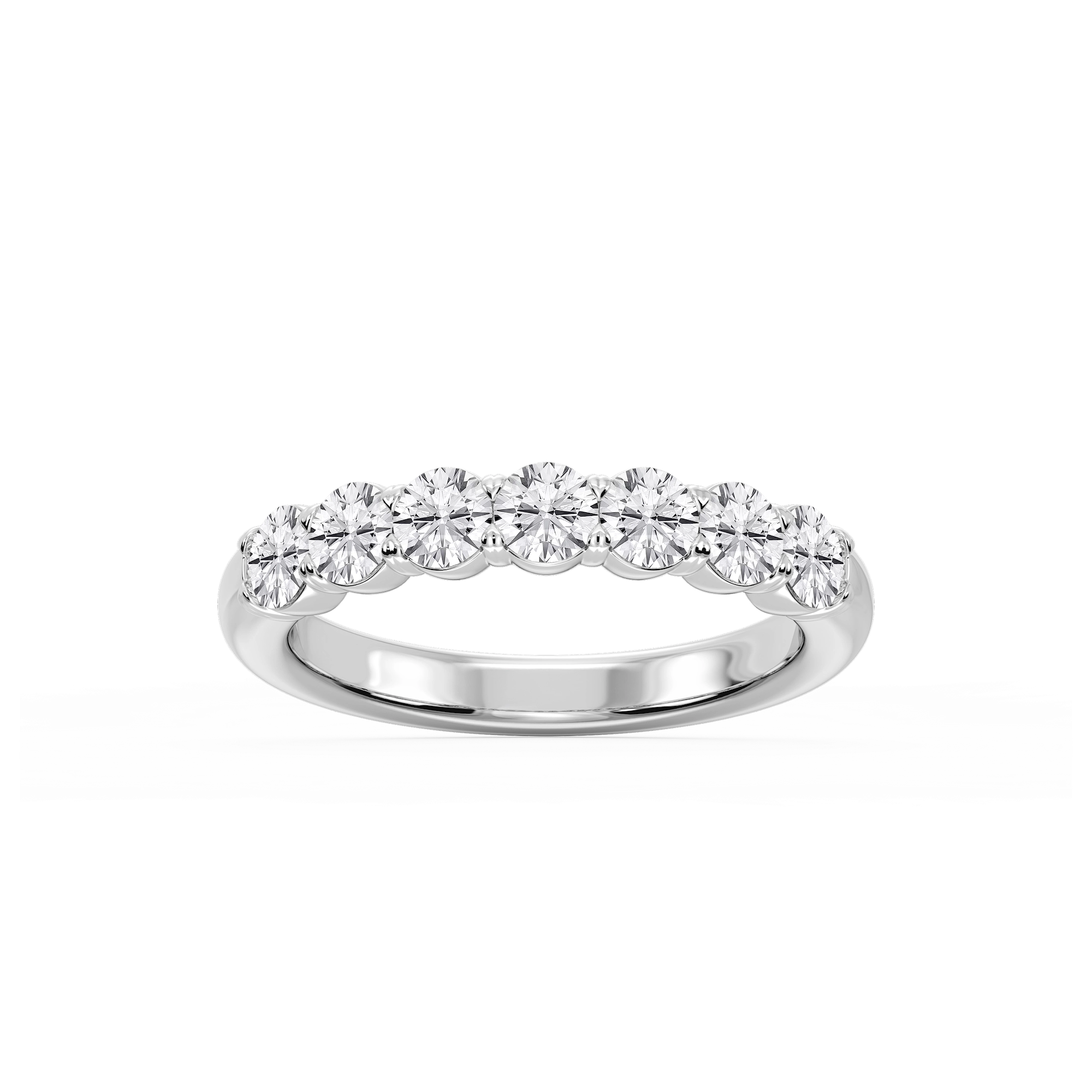 Valerie Round Lab Grown Diamond 7-Stone V-Prong Anniversary Band