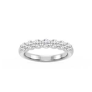 Valerie Round Lab Grown Diamond 7-Stone V-Prong Anniversary Band