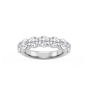 Valerie Round Lab Grown Diamond 7-Stone V-Prong Anniversary Band
