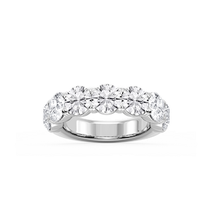 Valerie Round Lab Grown Diamond 7-Stone V-Prong Anniversary Band
