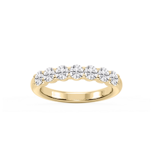 Valerie Round Lab Grown Diamond 7-Stone V-Prong Anniversary Band