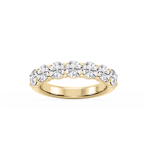 Valerie Round Lab Grown Diamond 7-Stone V-Prong Anniversary Band