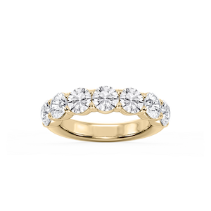 Valerie Round Lab Grown Diamond 7-Stone V-Prong Anniversary Band