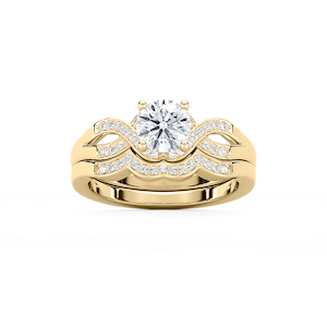 Amity 1 ⅕ ctw Round Lab Grown Diamond Infinity Twist Wedding Set