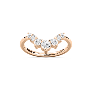 Vega 5/8 ctw Round Lab Grown Diamond Graduated Seven Stone Curved Band