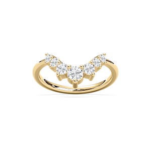 Vega 5/8 ctw Round Lab Grown Diamond Graduated Seven Stone Curved Band