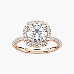Emma Lab Grown Diamond Venetian Pave Halo Engagement Ring