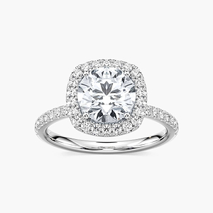 Emma Lab Grown Diamond Venetian Pave Halo Engagement Ring