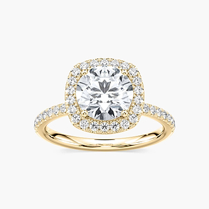 Emma Lab Grown Diamond Venetian Pave Halo Engagement Ring