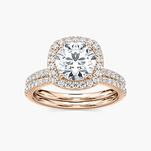 Emma Lab Grown Diamond Halo Pave Wedding Set