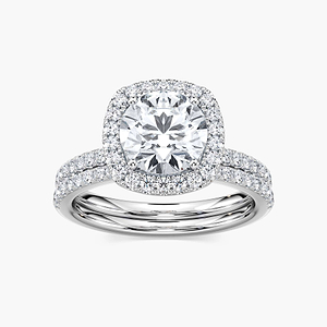 Emma Lab Grown Diamond Halo Pave Wedding Set