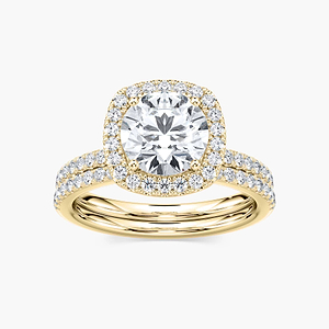 Emma Lab Grown Diamond Halo Pave Wedding Set